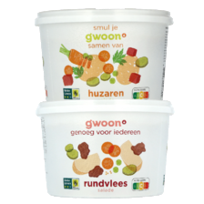 g'woon aardappel-, rundvlees- of huzarensalade